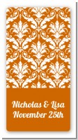 Damask Pattern - Custom Rectangle Bridal Shower Sticker/Labels