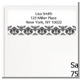 Damask - Birthday Party Return Address Labels thumbnail