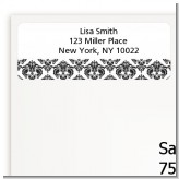 Damask - Birthday Party Return Address Labels