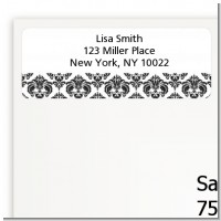 Damask - Baby Shower Return Address Labels