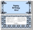 Damask - Personalized Birthday Party Candy Bar Wrappers thumbnail