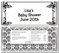 Damask - Personalized Baby Shower Candy Bar Wrappers
