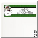 Casino Night Royal Flush - Birthday Party Return Address Labels