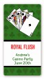 Casino Night Royal Flush - Custom Rectangle Birthday Party Sticker/Labels thumbnail