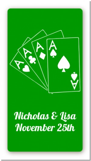 Deck of Cards - Custom Rectangle Bridal Shower Sticker/Labels