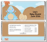 Dinosaur Baby Boy - Personalized Baby Shower Candy Bar Wrappers