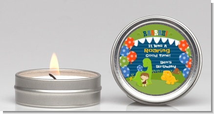 Dinosaur and Caveman - Birthday Party Candle Favors