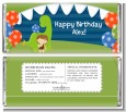 Dinosaur and Caveman - Personalized Birthday Party Candy Bar Wrappers thumbnail