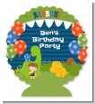 Dinosaur and Caveman - Personalized Birthday Party Centerpiece Stand thumbnail