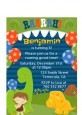 Dinosaur and Caveman - Birthday Party Petite Invitations thumbnail