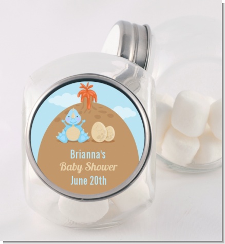 Dinosaur Baby Boy - Personalized Baby Shower Candy Jar