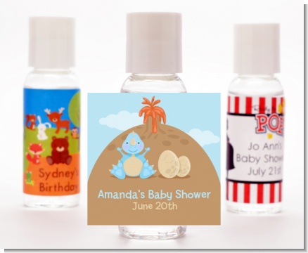Dinosaur Baby Boy - Personalized Baby Shower Hand Sanitizers Favors