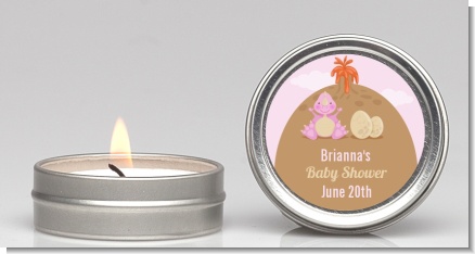 Dinosaur Baby Girl - Baby Shower Candle Favors