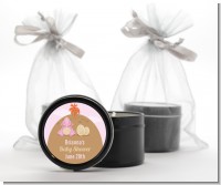 Dinosaur Baby Girl - Baby Shower Black Candle Tin Favors