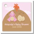 Dinosaur Baby Girl - Personalized Baby Shower Card Stock Favor Tags thumbnail