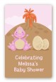 Dinosaur Baby Girl - Custom Large Rectangle Baby Shower Sticker/Labels thumbnail
