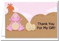 Dinosaur Baby Girl - Baby Shower Thank You Cards