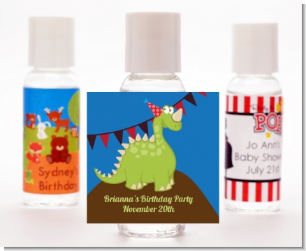 Dinosaur - Personalized Birthday Party Hand Sanitizers Favors