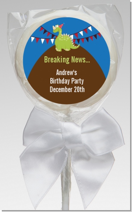Dinosaur - Personalized Birthday Party Lollipop Favors