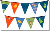 Dinosaur and Caveman - Birthday Party Themed Pennant Set