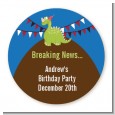 Dinosaur - Round Personalized Birthday Party Sticker Labels thumbnail