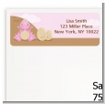 Dinosaur Baby Girl - Baby Shower Return Address Labels thumbnail