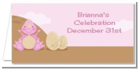 Dinosaur Baby Girl - Personalized Baby Shower Place Cards