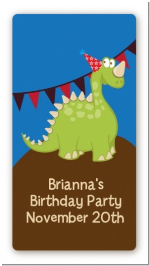 Dinosaur - Custom Rectangle Birthday Party Sticker/Labels