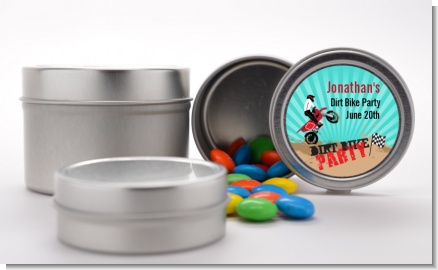 Dirt Bike - Custom Birthday Party Favor Tins