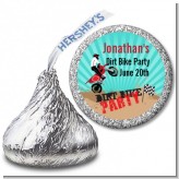 Dirt Bike - Hershey Kiss Birthday Party Sticker Labels