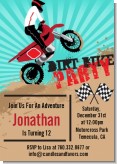 Dirt Bike - Birthday Party Invitations
