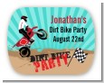 Dirt Bike - Personalized Birthday Party Rounded Corner Stickers thumbnail