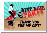 Dirt Bike - Birthday Party Thank You Cards