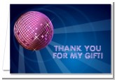 Disco Ball - Birthday Party Thank You Cards