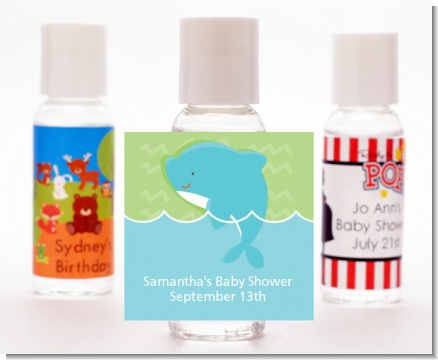 Dolphin | Aquarius Horoscope - Personalized Baby Shower Hand Sanitizers Favors