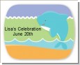 Dolphin | Aquarius Horoscope - Personalized Baby Shower Rounded Corner Stickers thumbnail