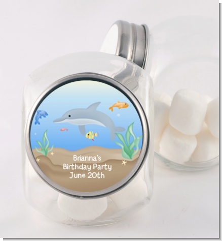 Dolphin - Personalized Birthday Party Candy Jar