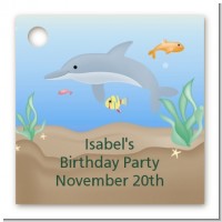 Dolphin - Personalized Birthday Party Card Stock Favor Tags