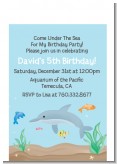Dolphin - Birthday Party Petite Invitations