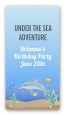 Dolphin - Custom Rectangle Birthday Party Sticker/Labels thumbnail