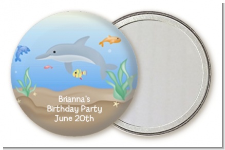 Dolphin - Personalized Birthday Party Pocket Mirror Favors