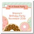 Donut Party - Personalized Birthday Party Card Stock Favor Tags thumbnail