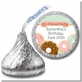Donut Party - Hershey Kiss Birthday Party Sticker Labels