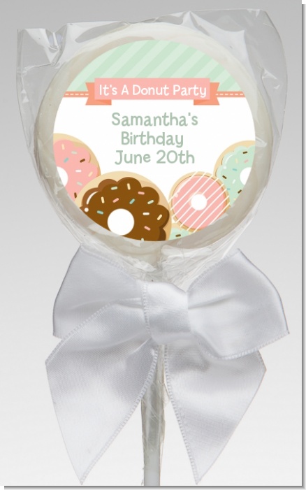 Donut Party - Personalized Birthday Party Lollipop Favors