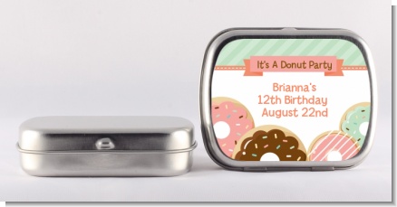 Donut Party - Personalized Birthday Party Mint Tins