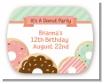 Donut Party - Personalized Birthday Party Rounded Corner Stickers thumbnail