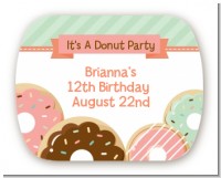 Donut Party - Personalized Birthday Party Rounded Corner Stickers