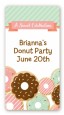Donut Party - Custom Rectangle Birthday Party Sticker/Labels thumbnail