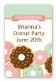 Donut Party - Custom Large Rectangle Birthday Party Sticker/Labels thumbnail