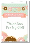 Donut Party - Birthday Party Thank You Cards